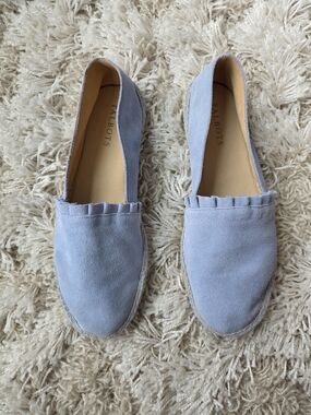 Talbots Light Blue Suede Espadrille Flats